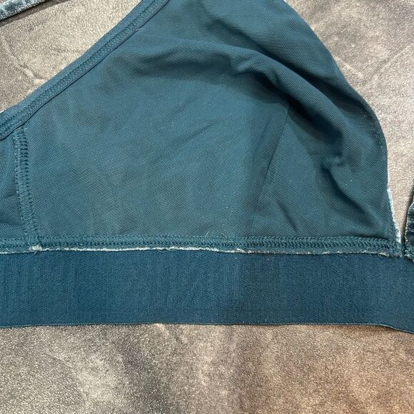 Victorias Secret Pink 2017 Unlined Women’s Medium Blue Bralette - Picture 8 of 8